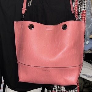 CK Calvin Klein pink salmon handbag 👜